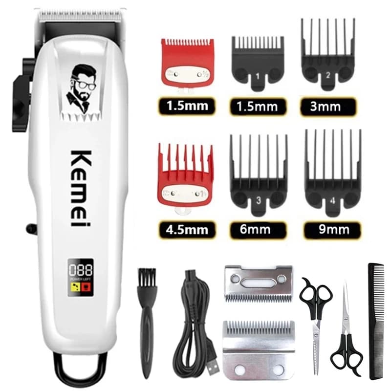 Kemei Haircut Electric Haircut Trimmer Wireless Men's Haircut Professional Haircut Machine Downloadable Haircut Barbiere KM-PG809A