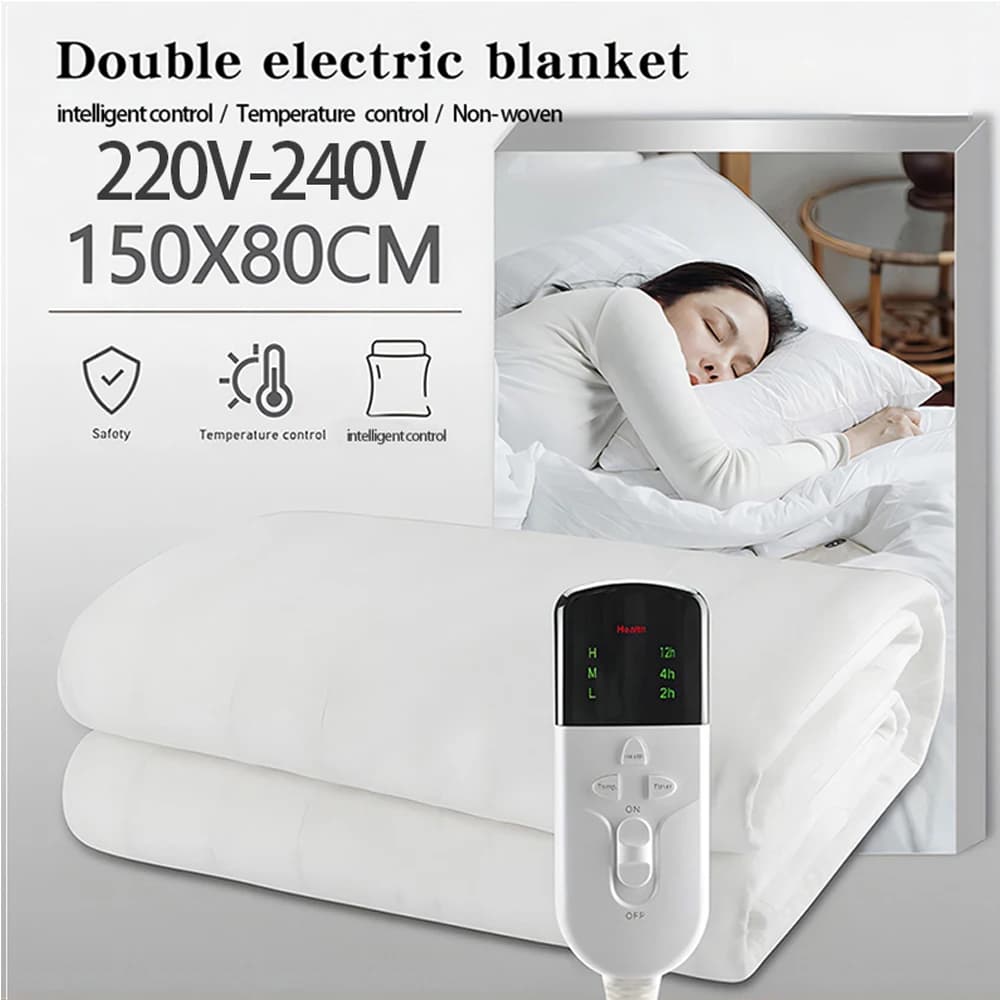 RUIANBAO Coperta Riscaldata Coperta Elettrica Timer Riscaldata Pad 220V 150*80cm Materasso Termico Scaldasalviette Invernale Scaldamani riscaldato