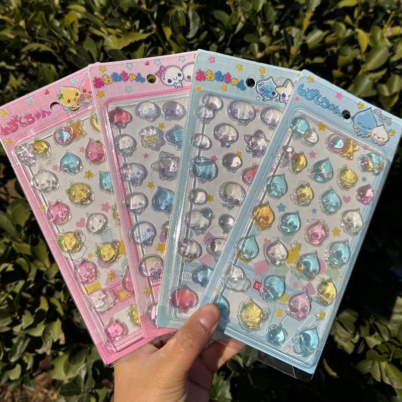 Nuovi Adesivi a Goccia d'Acqua, Adesivi 3D in Rilievo a Cristallo, Decorazione Fai-da-Te per Quaderni, Frigoriferi, Cover per Telefoni, Adesivi Premio per Ragazze, Giocattolo