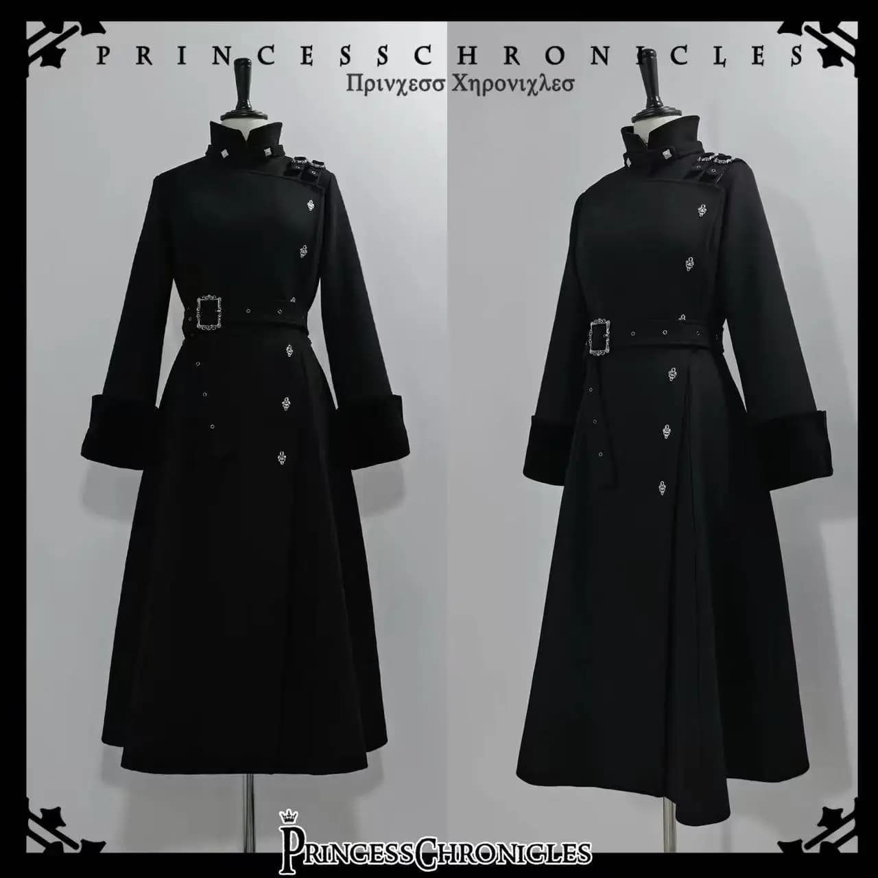 Aesthetic Gothic Style Elegant Long Woolen Coat Women Waist Tie Slimming Warm Overcoat 2025 Autumn Winter Elegant Fashion Outfit