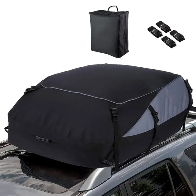 Borsa da tetto per auto Borsa da tetto pieghevole per attrezzatura da viaggio con guida autonoma in tessuto Oxford 600D