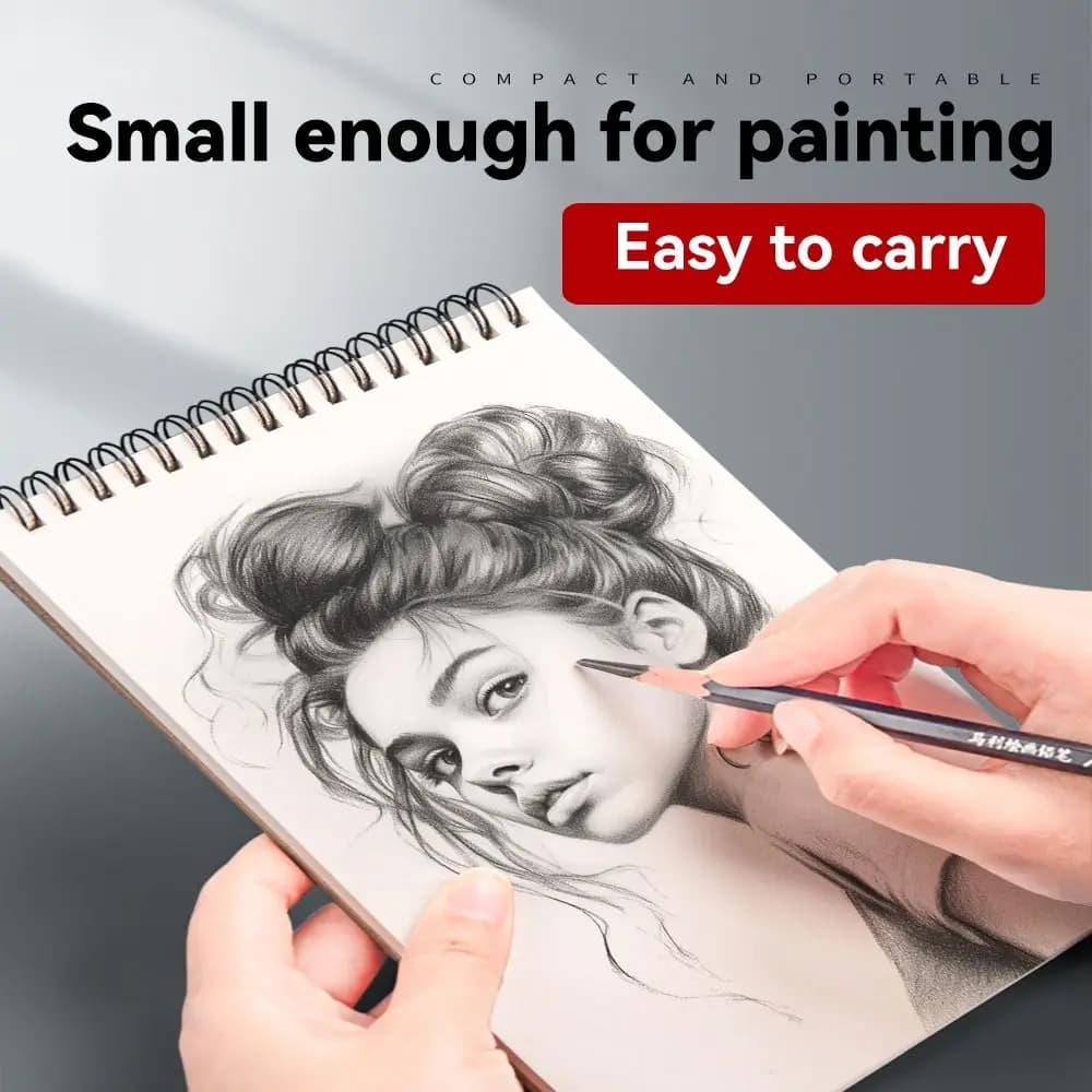 30 Sheets 8K 16K Coil Sketchbook Spiral Bound Eco-Friendly Thick Drawing Paper A4 A5 A6 Acid Free Artist Sketch Pad Gouache