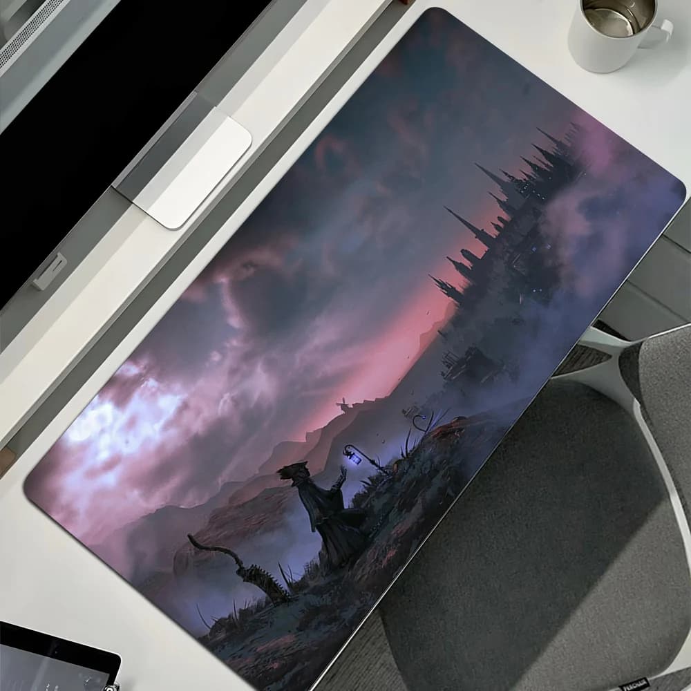 Tappetino per Mouse da Gioco Bloodborne, Grande Tappetino da Scrivania Antiscivolo e Antiusura, Ergonomico per Tastiera, in Gomma, per Ufficio, PC, Casa, Personalizzabile