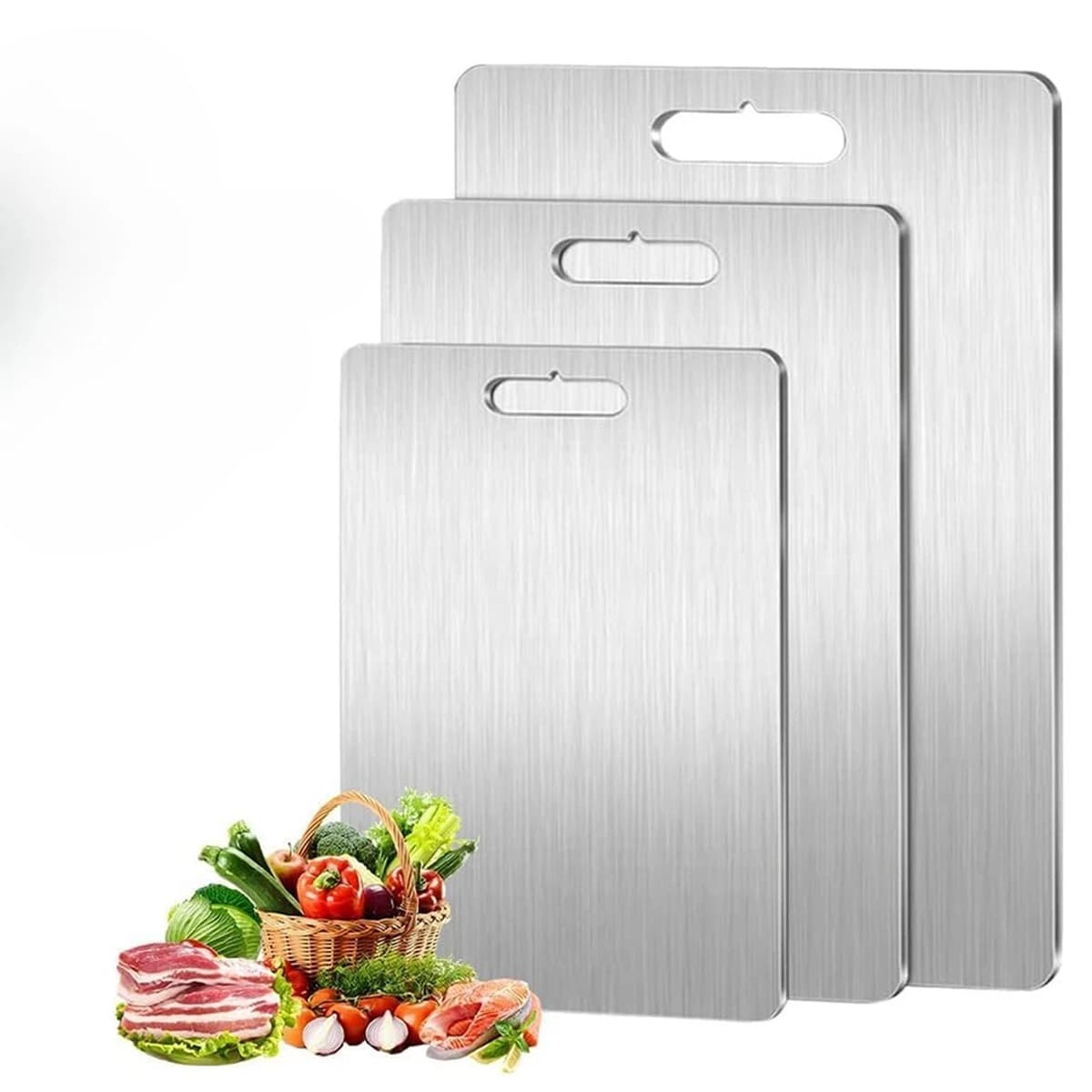 Tagliere in Titanio Puro Antibatterico Antimicotico a Doppia Faccia Spesso Bestseller Amazon