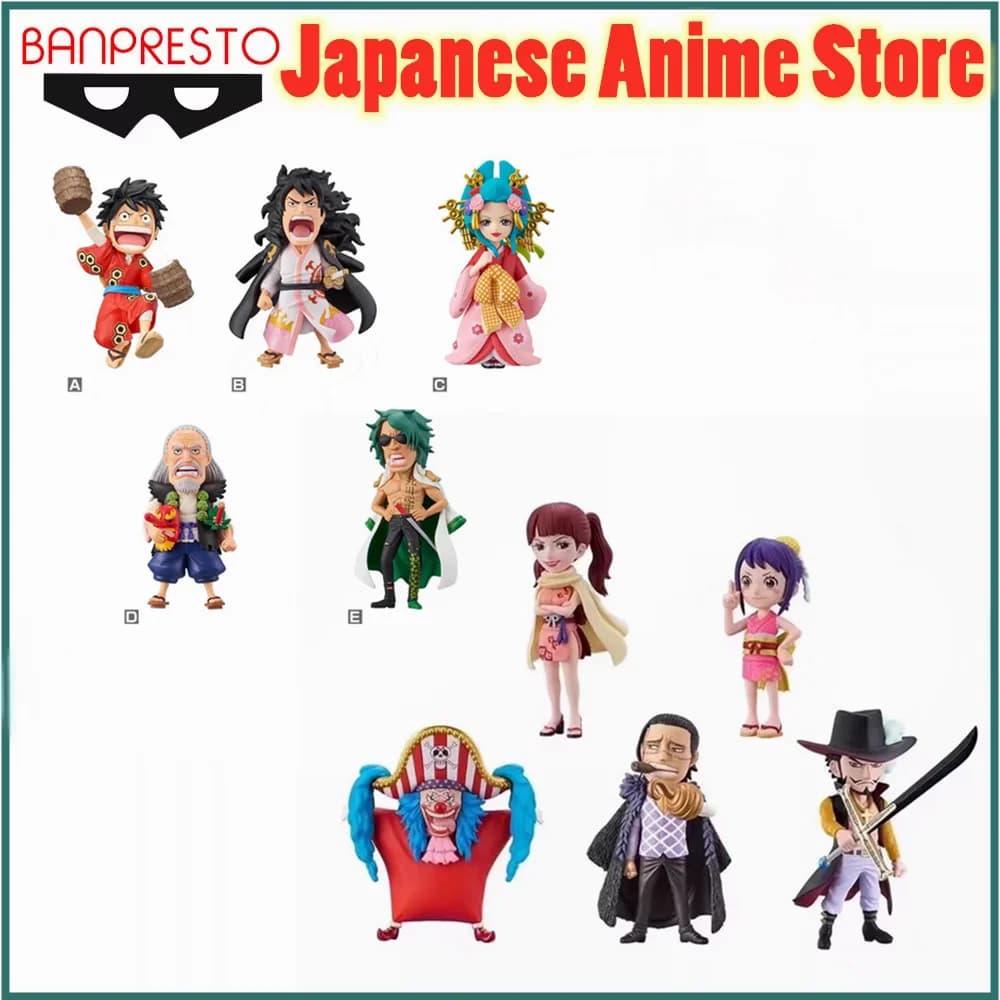 BANDAI One Piece Shinobu Kurozumi Tama Buggy Dracule Mihawk Sir Crocodile WCF Anime Action Figures Toy Statuetta Anime