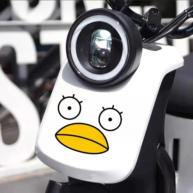 Anime Duck Motorcycle Stickers Gintama Elizabeth Pattern Funny Racing Helmet Decoration Cafe Racer Scooter Body Vinyl JDM Decals