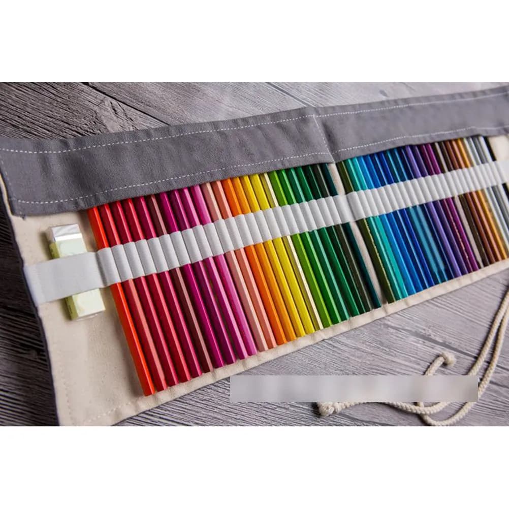 Organizer Portatile in Tela con 36 Scomparti per Matite Colorate, Pennarelli, Pennelli e Penne Gel - Custodia per Forniture Artistiche