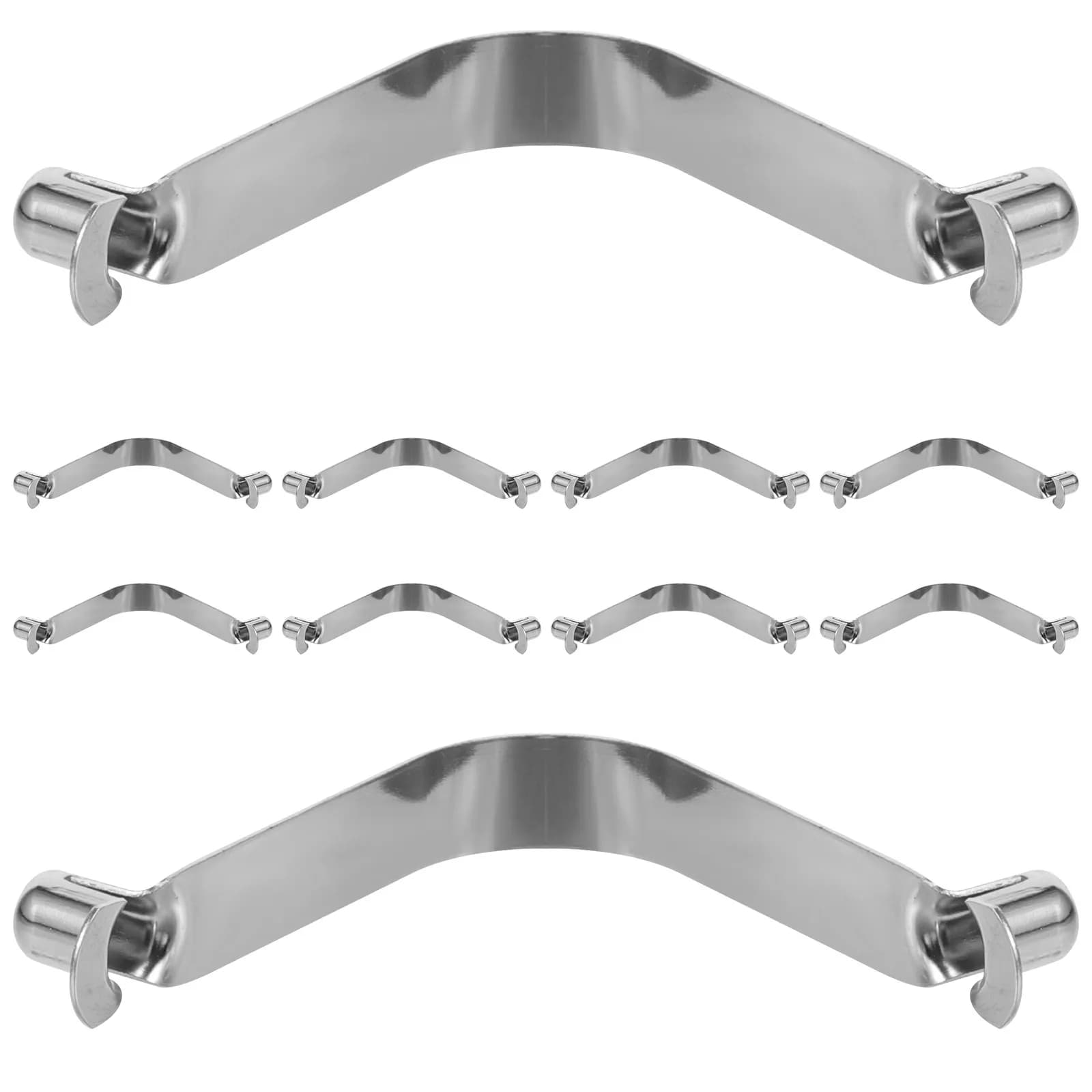 10 Pezzi Clip a Molla in Acciaio Premium per Pali da Tenda, Ombrelli, Pagaie da Kayak, Attrezzatura da Pesca, Vela, Attrezzatura Outdoor, Perno di Bloccaggio per Tubi