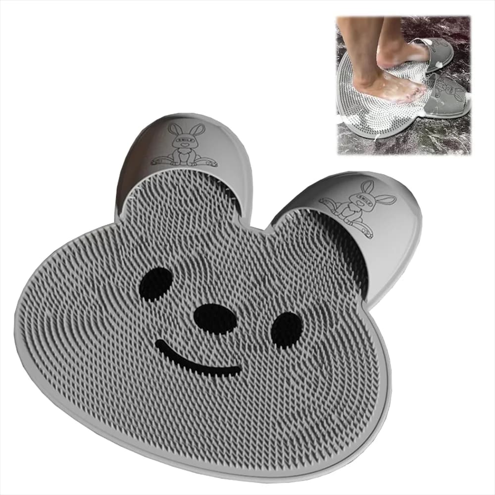 Anti-slip massage mat for bath, two foot massage brush in one, acupuncture mat for foot reflective area care, easy to clean