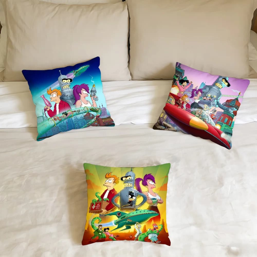 Cartoon F-Futurama-ES cushion cover Home Office Birthday Anniversary Gifts Soft Skin Friendly Cushion Cover
