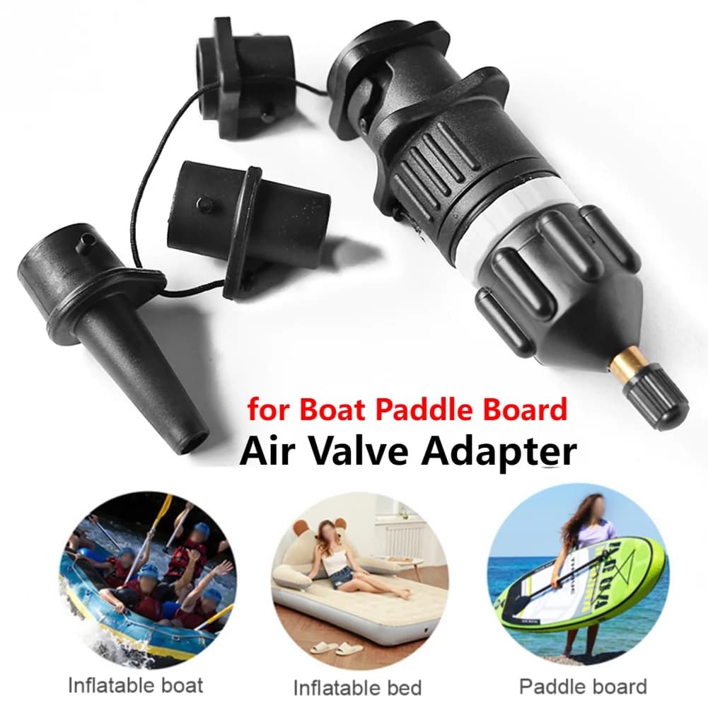Set di 3 Adattatori per Valvole d'Aria per Paddle Board, Tavole da Surf, Canoe, Kayak e Barche Gonfiabili