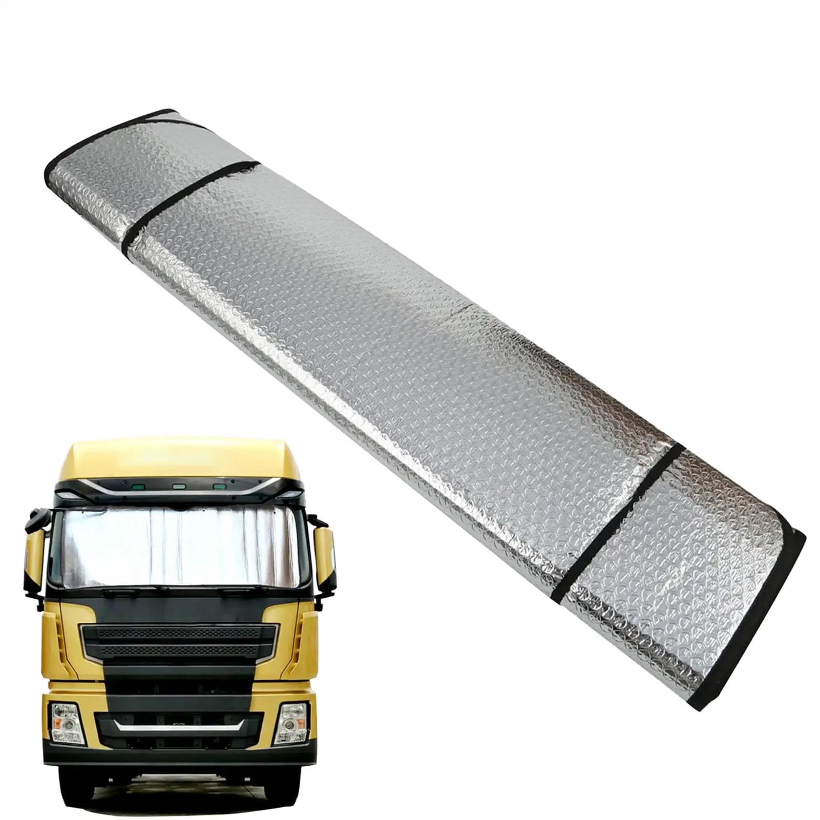 Sun Shade For Truck Windshield Sunlight Protection Keep Interior Cool Large Truck Windshield Sun Cover For Parked Vehicles