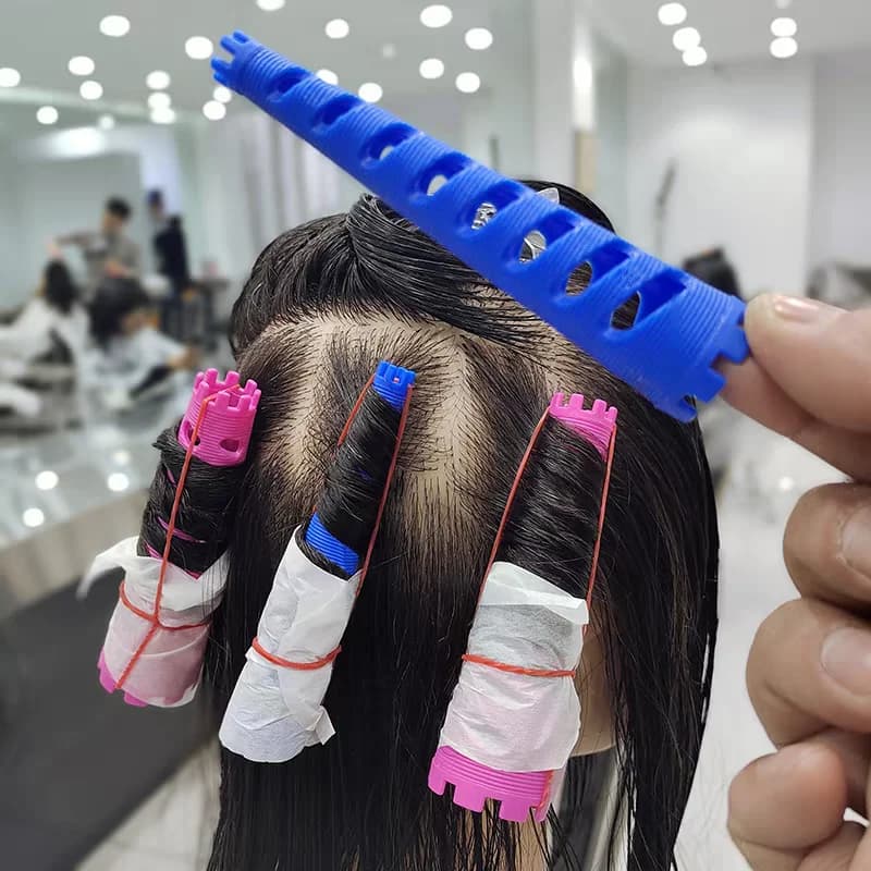 12 pz/pacco Rulli Per Capelli A Forma di Cono Barre di Curling Extra Spesse Permanente Freddo Flexi Aste Ondeggiatore Dei Capelli Nessun Calore Soffici Ricci Strumenti di Cura