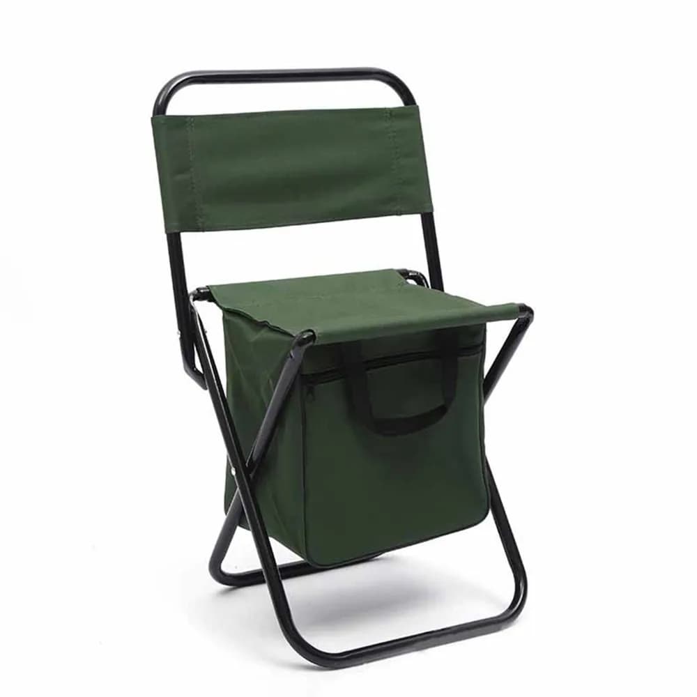 600D Oxford Fabric Foldable Camping Chair Anti-Slip Feet Bag Storage Fishing Stool Chair Compact Folding Design Backpack Chair