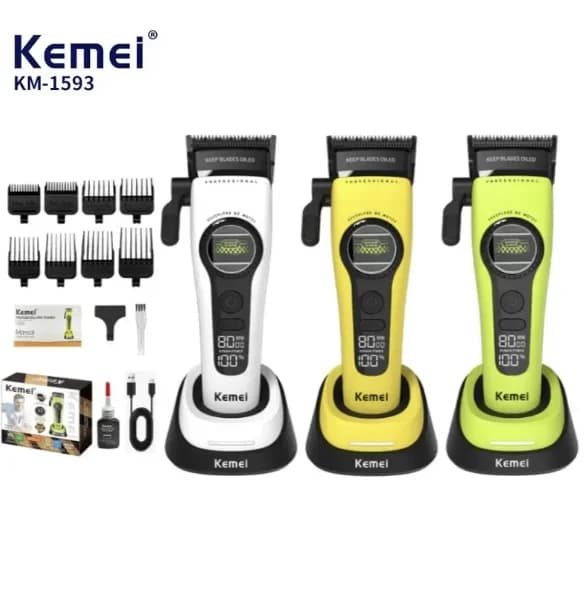 Kemei KM1593/1595 is equipped with an external haircut without brushes for men's professional haircuts rechargeable