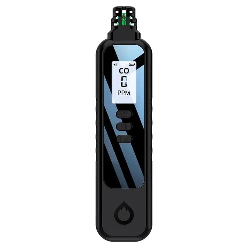Rilevatori portatili di monossido di carbonio per viaggi, rilevatore di CO portatile con display LCD alimentato da 2 batterie AAA