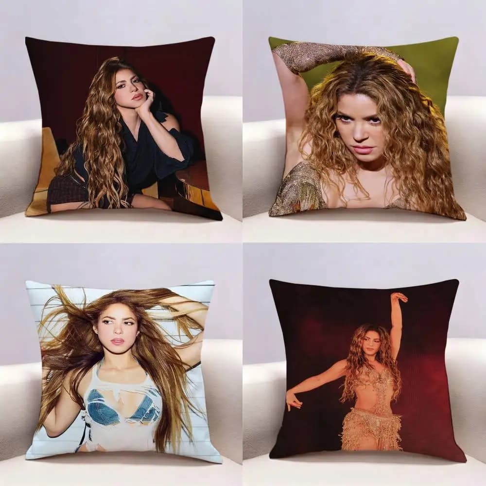 Shakira Singer Double-sided print Pillow Case Pattern Printed Pillowcase For Living Room Sofa Cushion Cover