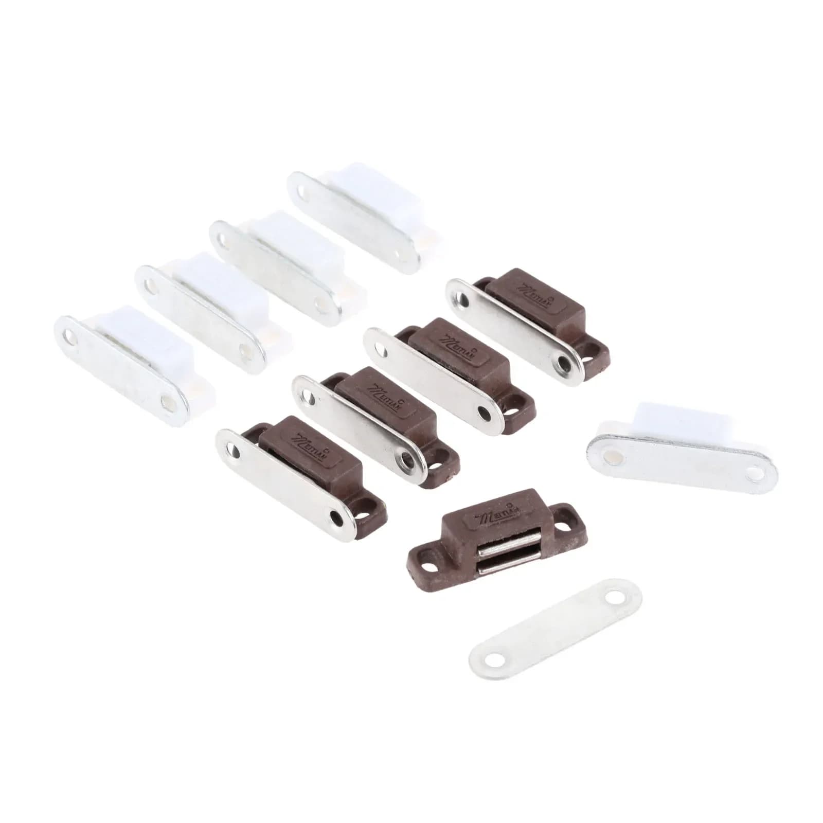 5 pz/lotto Chiusure Magnetiche con viti Piccolo Armadio In Metallo Porta Armadio Prevenire Proteggere 27mm x 10mm Bianco/Marrone Mini Tappo