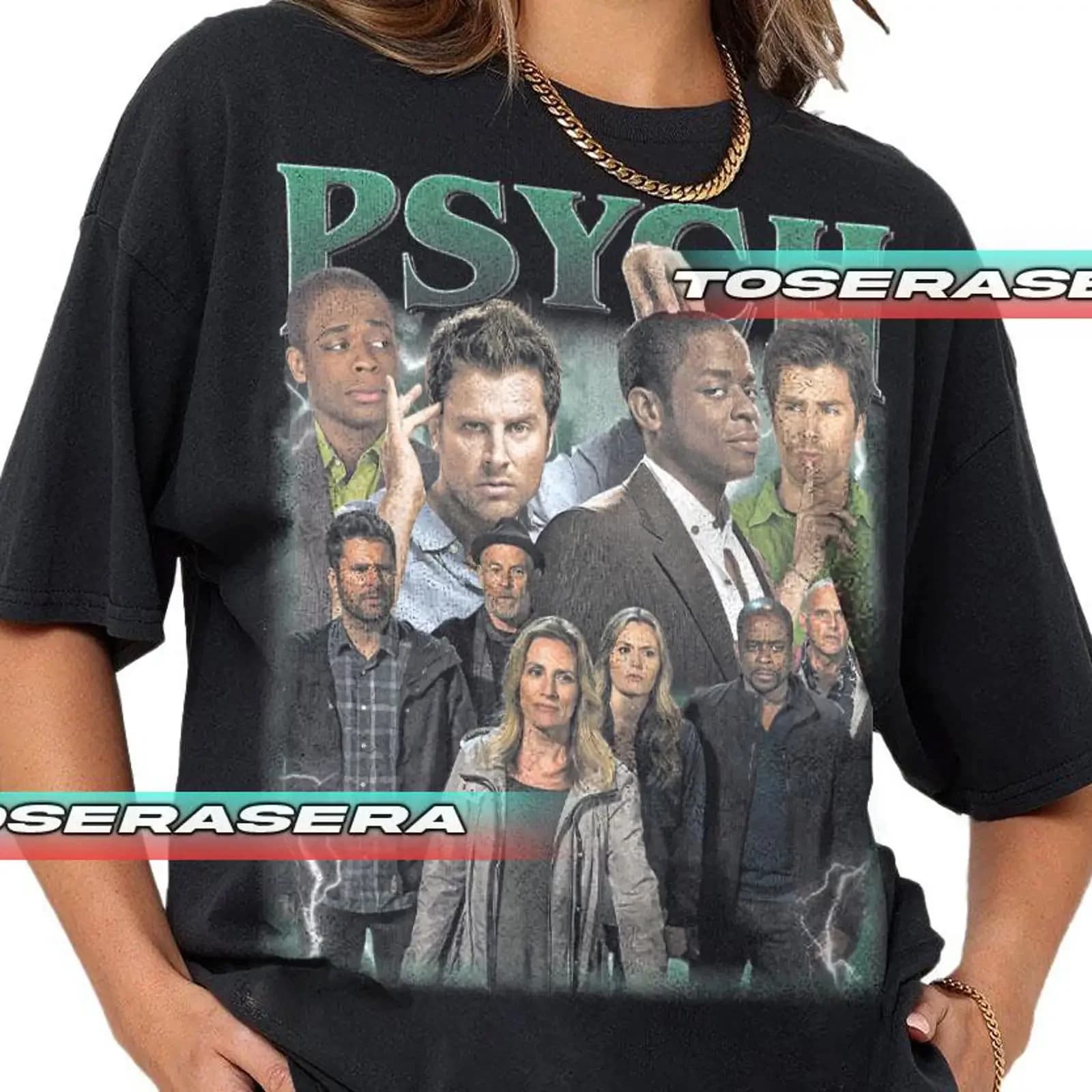 Psych TV Show Shawn amp Gus Collage T Shirt Retro Tribute Funny 2000s Comedy Pop Culture Fan FD vintage Washed Comfortable