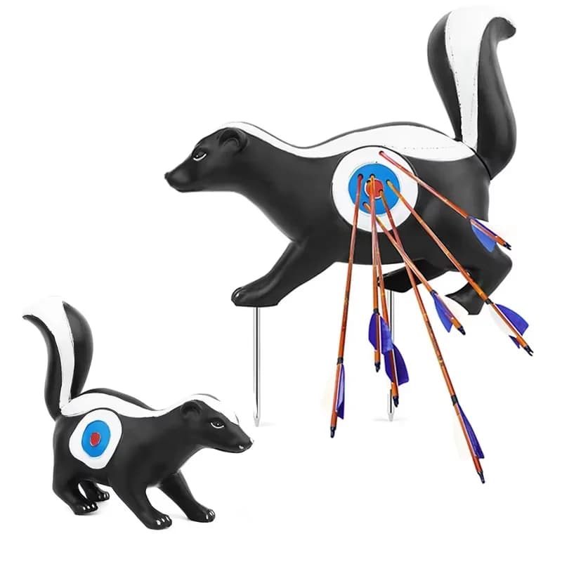 Bersaglio 3D per Tiro con l'Arco a Forma di Skunk in Materiale PU, Simulazione Animale per Pratica di Tiro con l'Arco