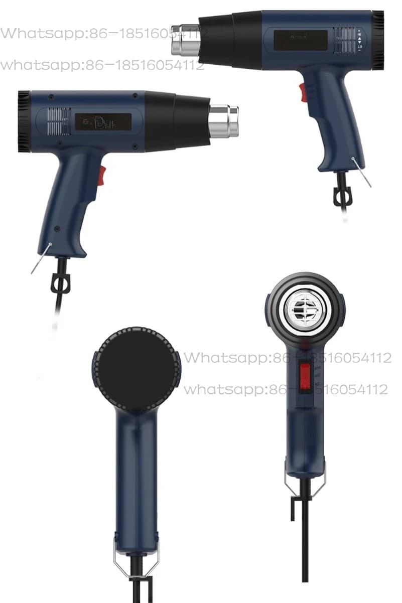 Pistola ad aria calda elettrica avanzata, 2000 W, LCD, NO, pistola termica, temperatura variabile, utensile elettrico, soffiante per saldatura, regolatore di temperatura