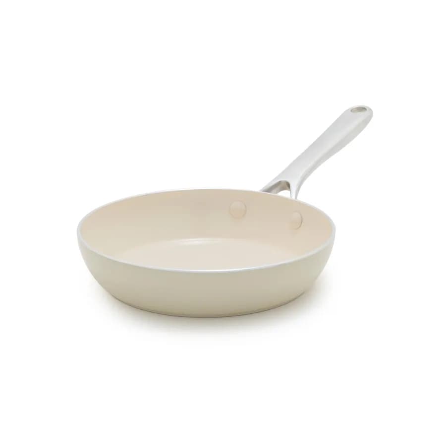 Balance 8" Fry Pan Ceramic Nonstick Toxin-Free Dishwasher and Oven Safe Cream