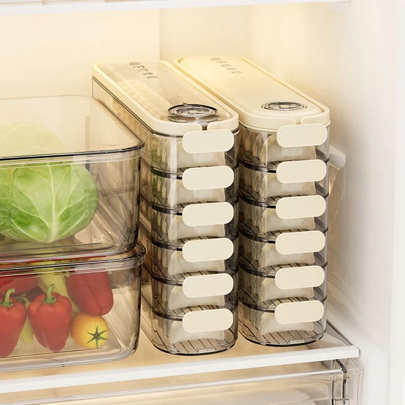 UFORU Contenitore per gnocchi per uso alimentare Scatola per conservazione della freschezza con congelatore con fondo antiaderente multistrato