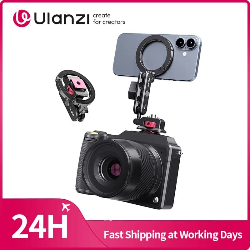 ​ Ulanzi MA56 Supporto per telefono MagLock 4 in 1 Supporto per telefono magnetico per iPhone 17 16 Android per treppiede per fotocamera per viaggi all'aperto