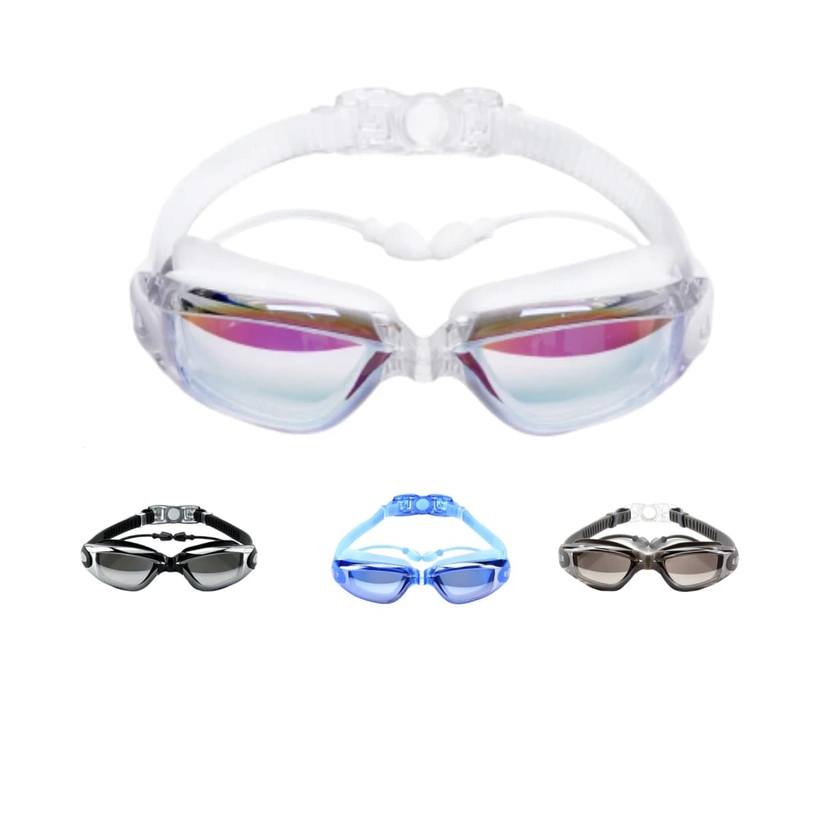 Women's Swim Glasses UV HD Natacion Hombre Adjustable Dive Glasses in Silicone Pool Glasses