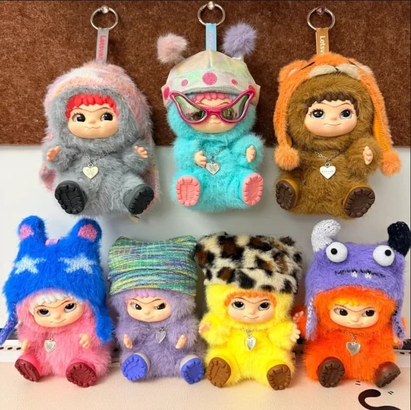 --HOTSALE WAKUKU Trendy Party Series Blind Box bambola di peluche fatta a mano - Regalo misterioso per gli amanti della moda dei capelli Volto in vinile da collezione