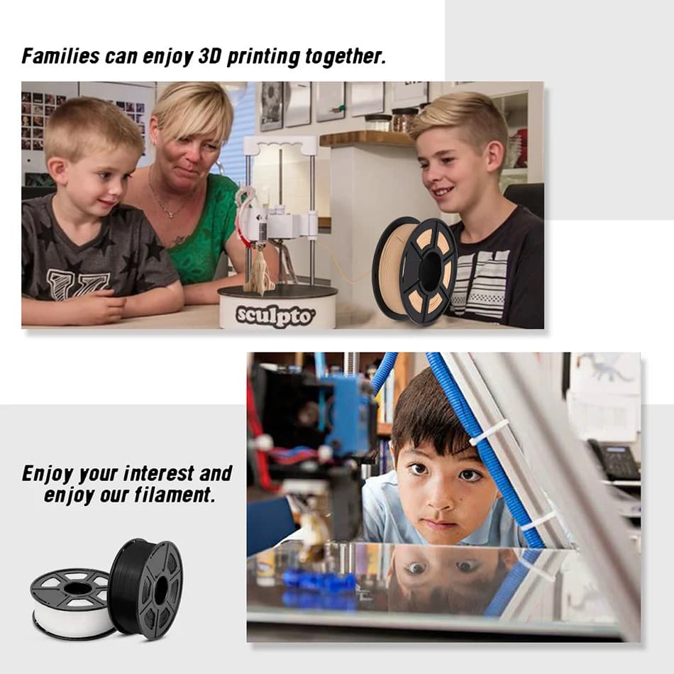 JAYO 4Rolls 3D Printer Filament PETG PLA HSMPETG PLA PLUS 1.75mm 3D Printing Materials for 100% No Bubble &FDM 3D DIY Gift 4.4kg