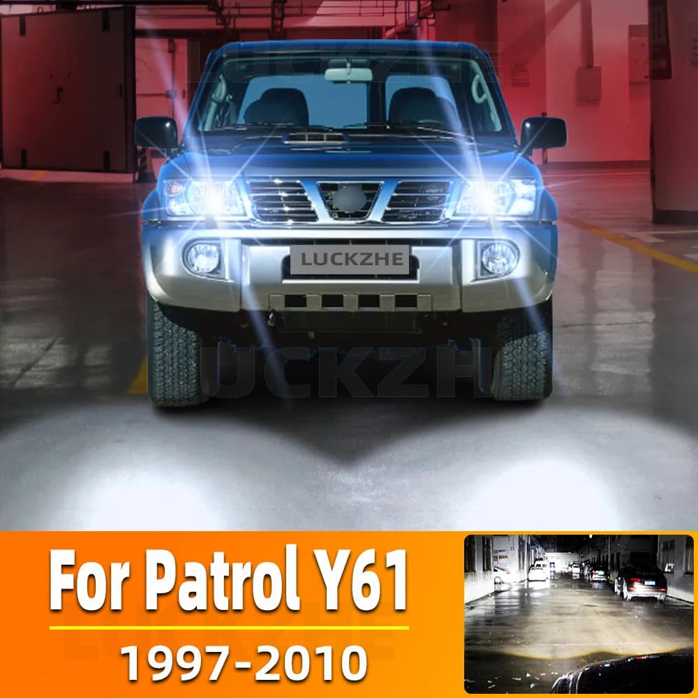 H4 HB2 9003 Faro A Led Canbus No Error Lampadina Per Auto Ad Alta Potenza Bianco Fendinebbia Diodo Lampada 100w Per Nissan Patrol Y61 1997 ~ 2010