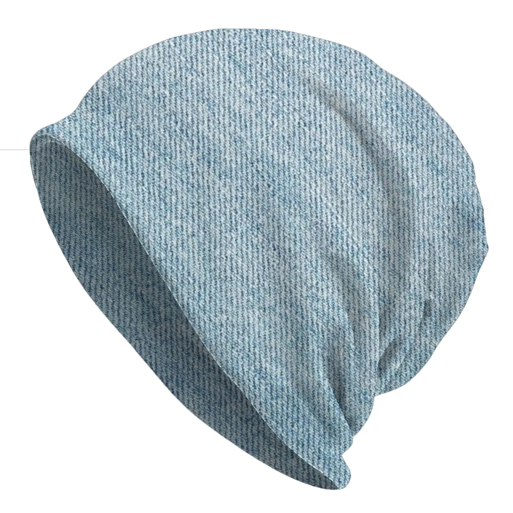 Blue (9) Autumn Spring Caps For Men Women Denim texture Ski Caps Soft Bonnet Hats Skullies & Beanies Hat