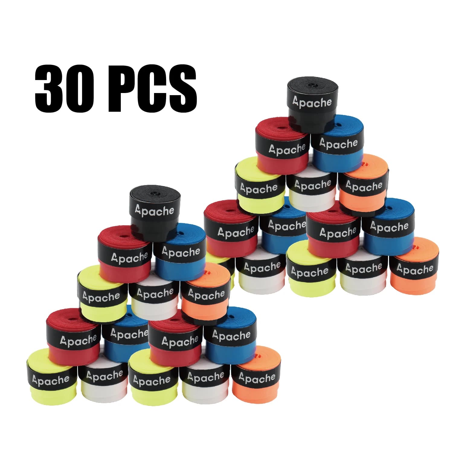 6/12/30/60/120 Pieces Overgrip Tape for Tennis Rack, Various Colors, Fast Drying, Soft, Absorbent, Anti-slip, Tennis Equipment