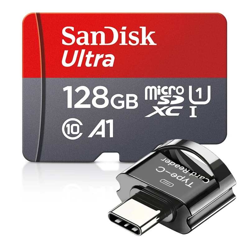 Scheda Micro SD Sandisk originale al 100% Scheda TF Flash Class10 da 64 GB Scheda di memoria da 128 GB Disco memoria da 64 GB per Samsung e PC da tavolo