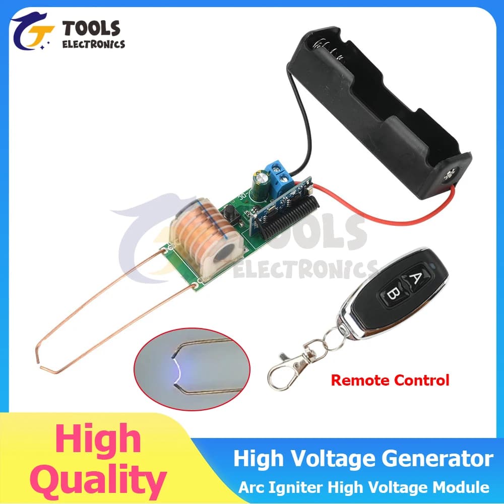 DC 3.7V Accenditore ad arco Modulo ad alta tensione Accenditore ad arco con telecomando Accendino Generatore ad alta tensione Bobina booster