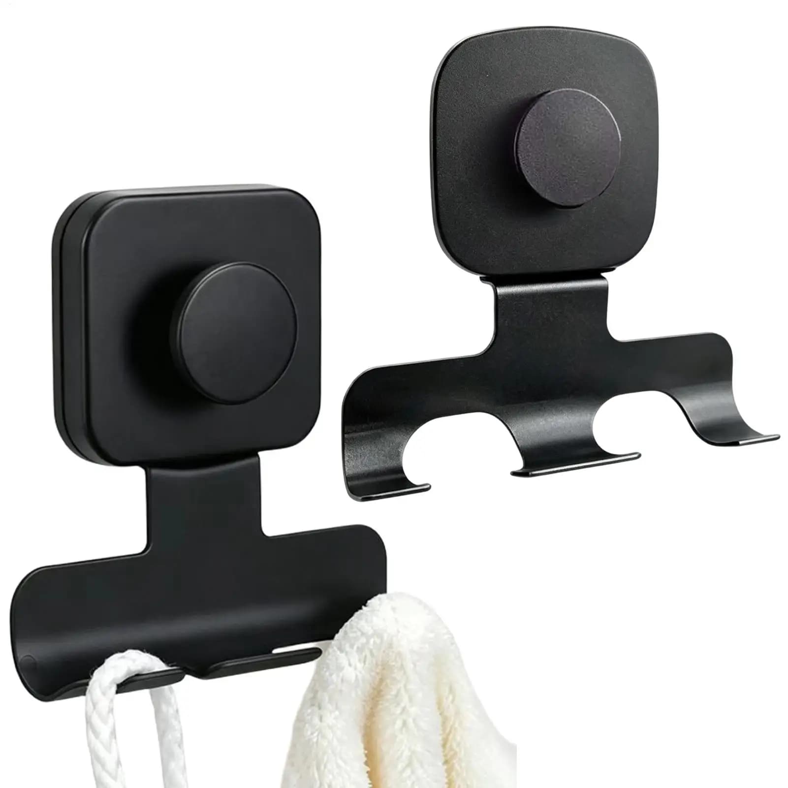 2 Piece Bathroom Shaver Hanger Rack Razor Holder For Shower Suction Cup Stainless Steel Storage Hooks for Towel Sponge Loofah