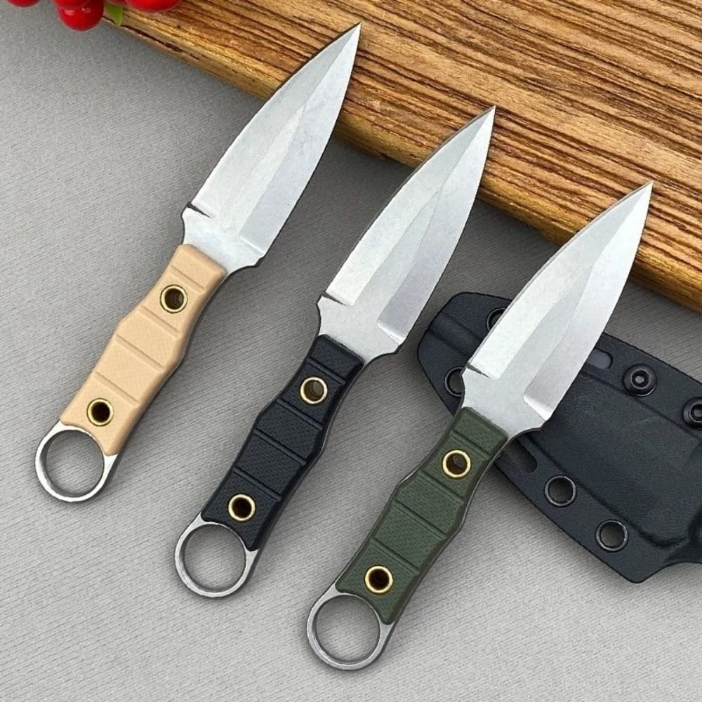 New fixed self-defense knife 8Cr13Mov nylon fiber handle tactical combat outdoor survival laptop Bushcraft kitchen multi tool
