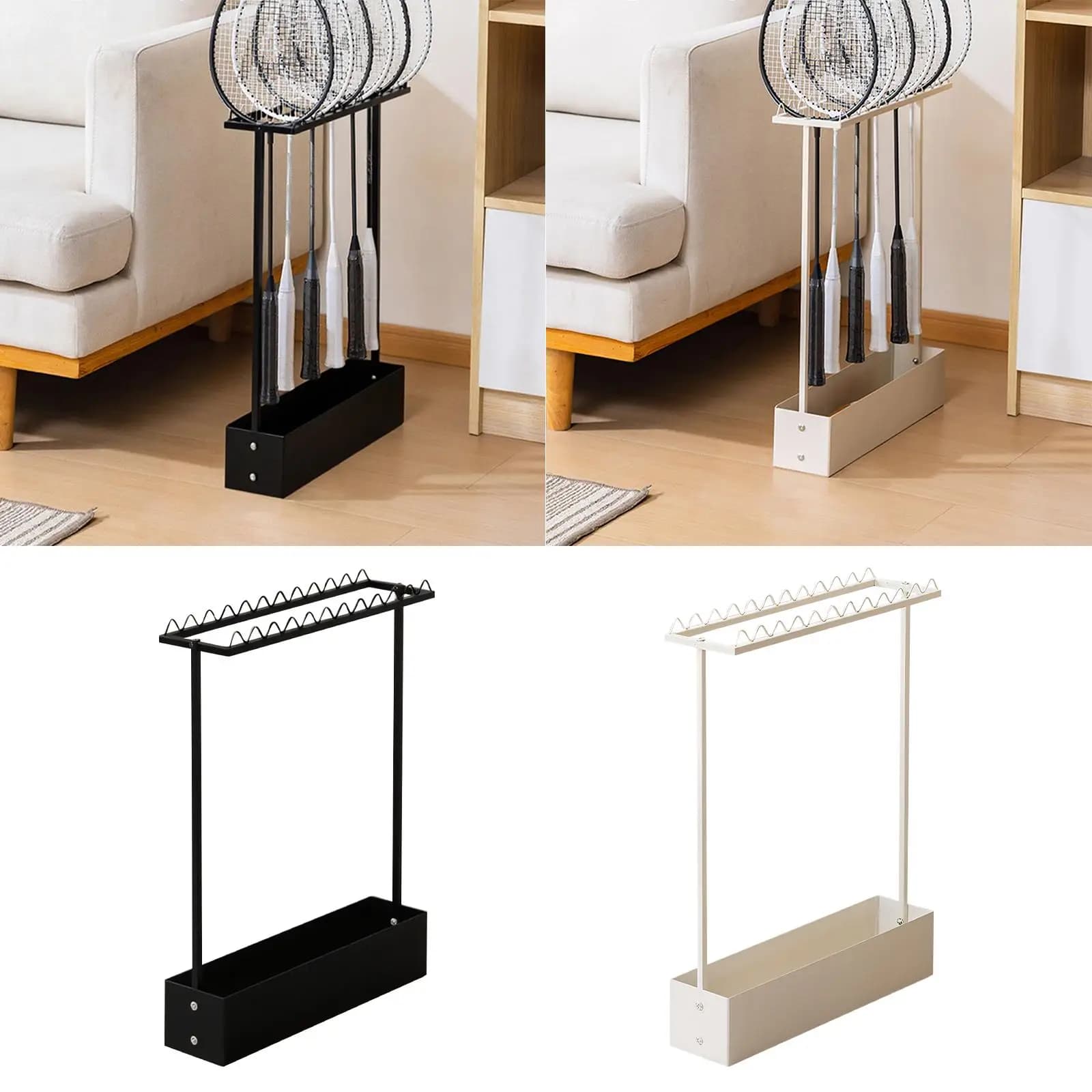 Badminton Rack Holders for Training in School Gym Spacious Spacious Support for Organizer for Badminton Equipment Support for Tennis Racket