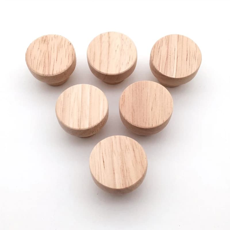 Maniglia rotonda in rovere diametro 30/35/40/50mm manopole per armadio in legno naturale per maniglia per cassetto dell'armadio ferramenta per mobili