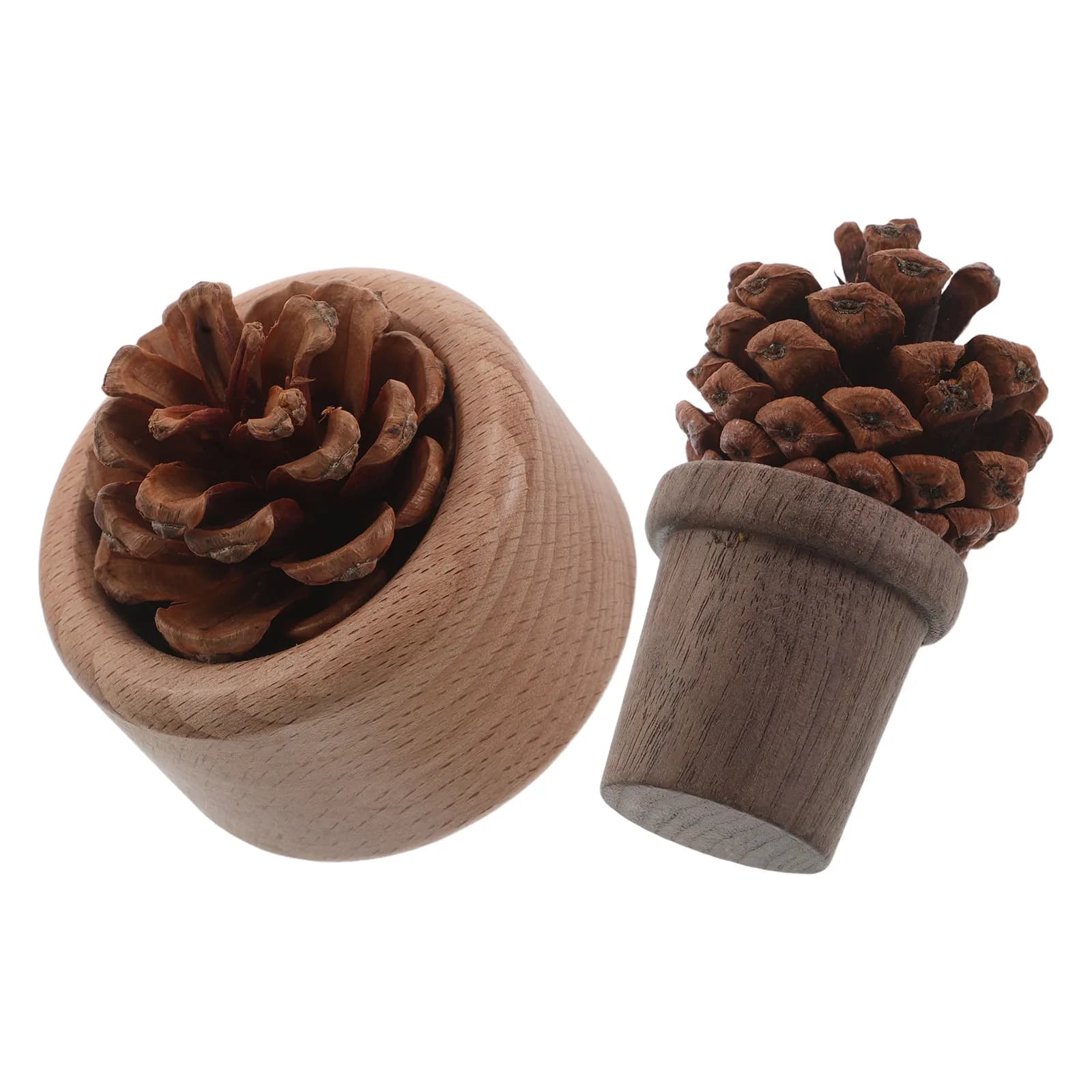 2 Diffusori di Oli Essenziali in Legno, Diffusori Passivi per Aromaterapia, Diffusori Profumati con Venature Naturali del Legno per Casa, Ufficio, Auto