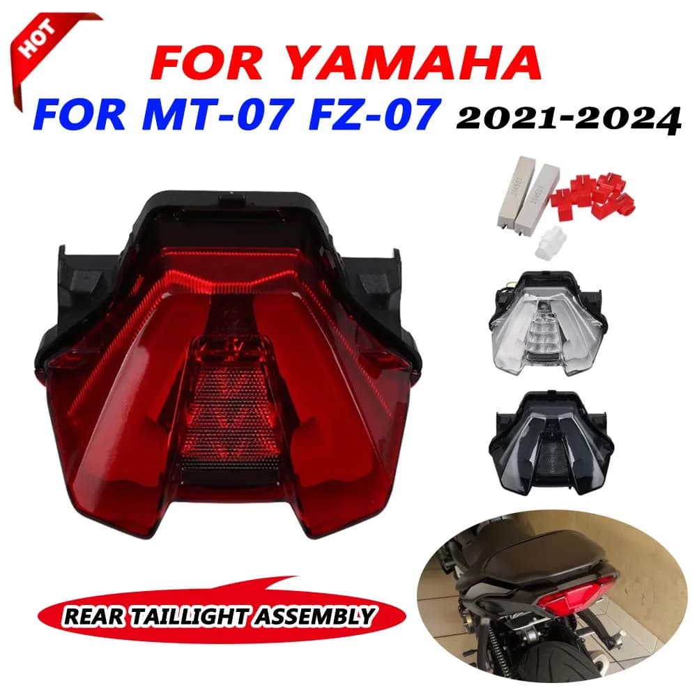 For YAMAHA MT 07 MT-07 FZ07 2021-2024 MT07 Motorcycle Modified Taillight Brake Turn Signal Integrated Tail Lights Rear LED Light