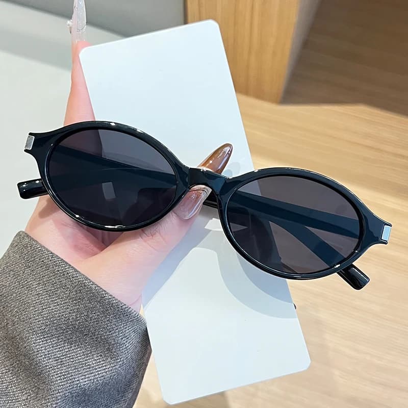 New Hundred Collocation Female Oval Small Frame Shape Sunglasses Classic Vintage Women Outdoor Leisure Exercise UV400 Eyewear