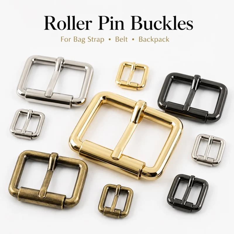 10Pcs 20-38mm Metal Roller Pin Buckle Leather Bag Strap Backpack Length Adjuster Waist Belt Wide Cinch Replacement Frame Clasp