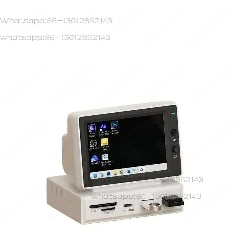 Piccolo Schermo Ausiliario da 3,5 Pollici IPS per Computer, Chassis per Aida64, Temperatura Host, Docking Station per Desktop
