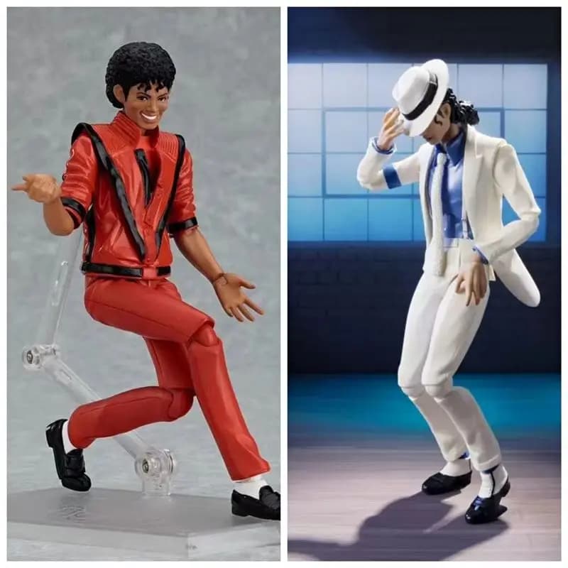 Action Figure Michael Jackson Figma 096 Liscio Criminale Vestiti Bianchi Moonwalking Trembling Mv Mj Thriller Modello Giocattoli Decorazione
