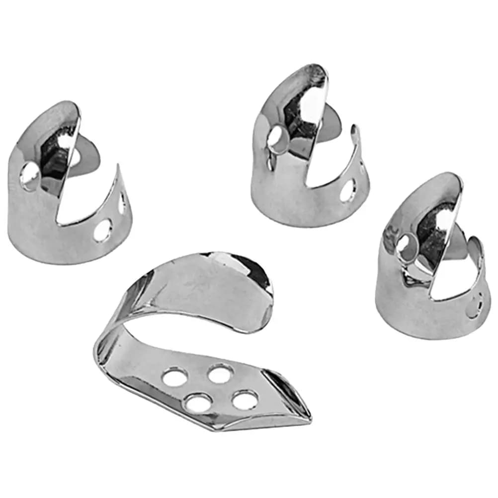 4Pcs Metal Finger Picks Strong Multi-Functional Finger Protector Guitar Bass Acoustic Thumb Picks Accessories Thumb Pick