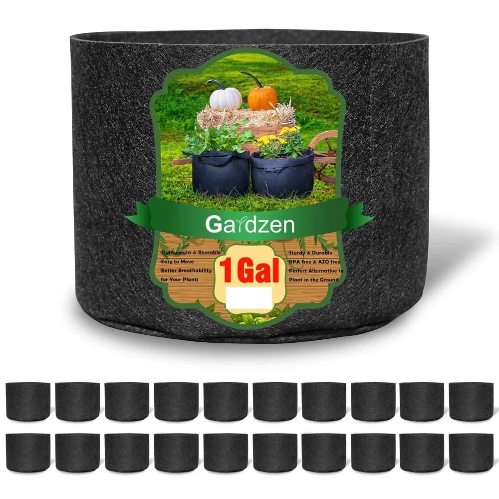 10PCS Fabric Vases Garden Grow Bags 1-2 Gallon Container for Round Plant Planter Pot