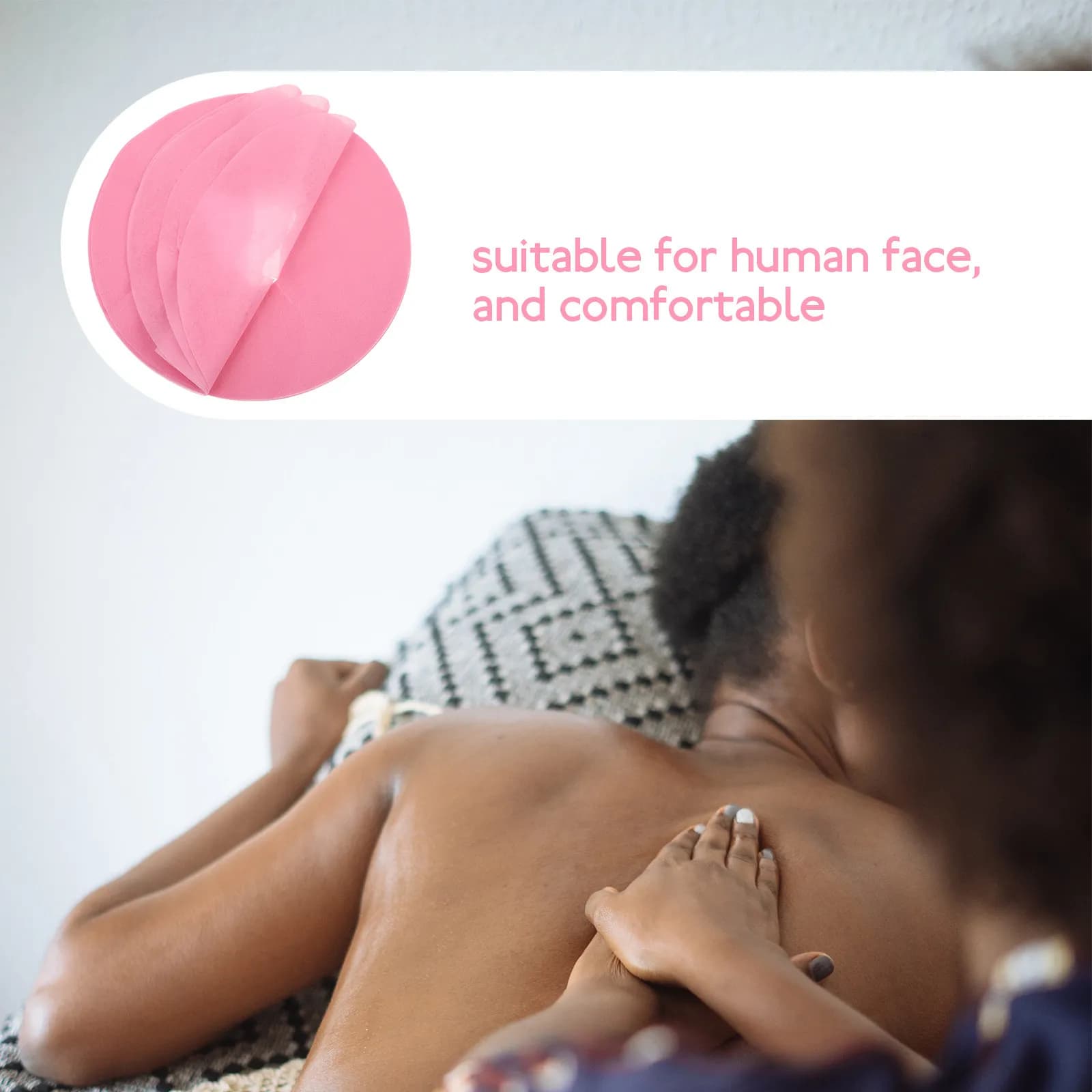 100 Pezzi Coperture Monouso per Massaggio Viso, Tappetini Premium in Tessuto Non Tessuto Traspiranti Antiaderenti con Design Ergonomico per Centri Estetici e Spa