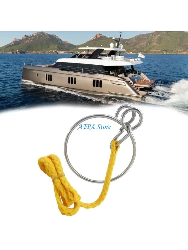 U13C Boat Sailing Anchors Rings Set Quick Installation Retrieving System Rings and Rope